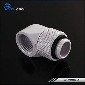 Planet Gates White 90 Diamond B-RD90-X/B-RD45-X 45/90 Degree Female-Male Rotate Fitting Rotatable Elbow For PC Water Cooling G1/4