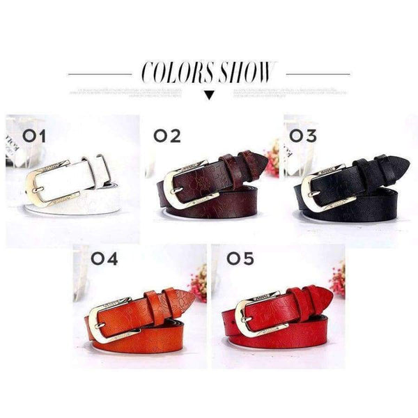 Planet Gates white / 90cm FURONG Female Leather Belt Genuine Cow Skin Women's Belt Black for Jeans Rhinestone Embossing Designer Pin Buckle Belt Lady