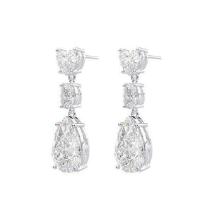 Planet Gates White 925 Sterling Silver Created Moissanite Sapphire Citrine Gemstone Diamonds Drop Dangle Earrings Jewelry Wholesale