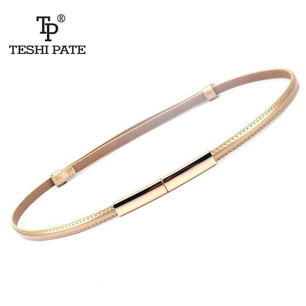 Planet Gates white / 95cm Fashion Newest Design Belts ladie's Luxury Gold buckle  thin belt Free Shipping Genuine leather strap waistband adjustable women