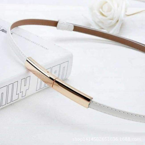 Planet Gates white / 95cm Fashion Newest Design Belts ladie's Luxury Gold buckle  thin belt Free Shipping Genuine leather strap waistband adjustable women