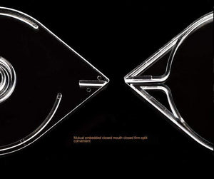 Planet Gates White ABS Double Layer French Powder Box Recycled Nail Powder Storage Box Portable Infiltration Powder Container Nail Tool D302