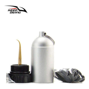 Planet Gates White Aluminum Alloy Mini Scuba Tank with One Pick Needle and 12 Different Size O-rings Scuba Diving Accessories
