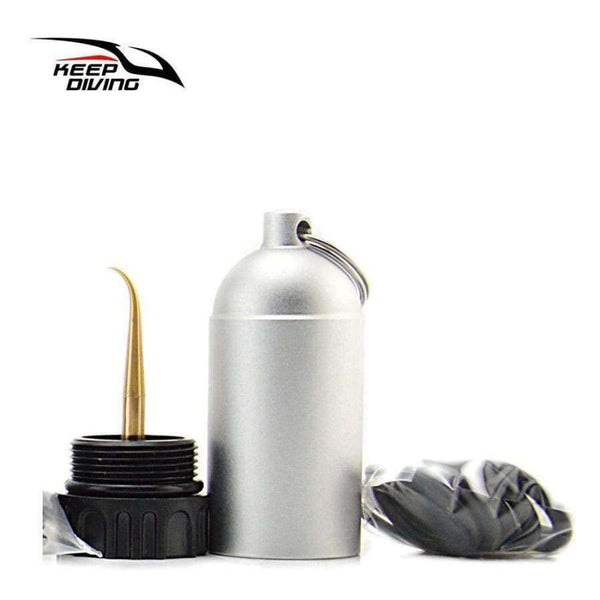 Planet Gates White Aluminum Alloy Mini Scuba Tank with One Pick Needle and 12 Different Size O-rings Scuba Diving Accessories