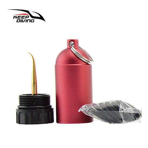 Planet Gates White Aluminum Alloy Mini Scuba Tank with One Pick Needle and 12 Different Size O-rings Scuba Diving Accessories