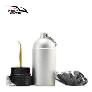 Planet Gates White Aluminum Alloy Mini Scuba Tank with One Pick Needle and 12 Different Size O-rings Scuba Diving Accessories