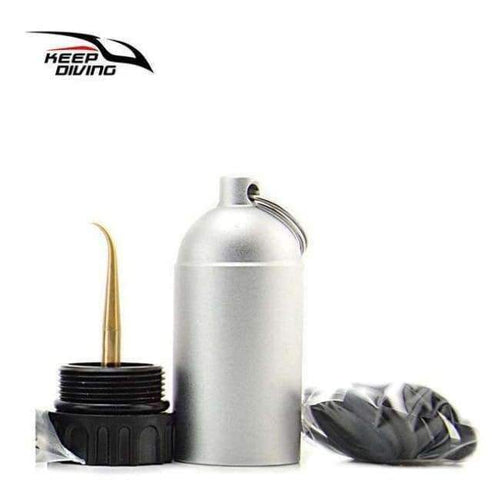 Planet Gates White Aluminum Alloy Mini Scuba Tank with One Pick Needle and 12 Different Size O-rings Scuba Diving Accessories