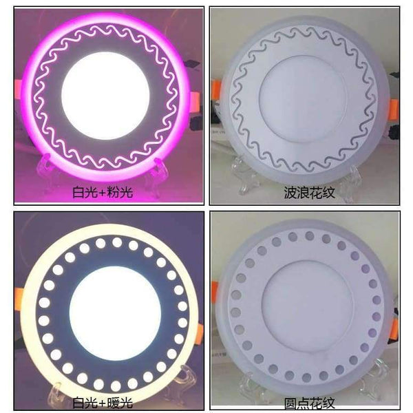 Planet Gates bílá a modrá / 6w Nová panelová LED svítidla Barevná LED stropní zapuštěná světla Vnitřní osvětlení Žárovka bílá Barva Modrá/červená/zelená/žlutá