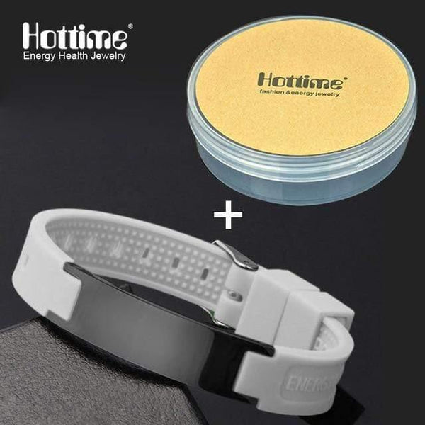 Planet Gates White And Box Power Energy Wristbands Balance Ion Magnetic Therapy Fashion Silicone Bands Bracelets Therapy Body Keep Your Healty Healing Pain