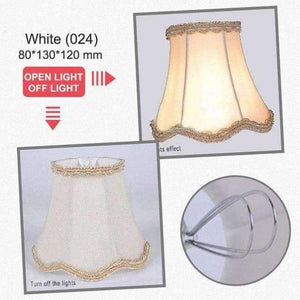 Planet Gates White Art Deco Ripple Lamp Shades Crystal Chandelier Wall Lamp Fabric Lampshade Nordic Style Modern Lamp Cover for Home Decoration