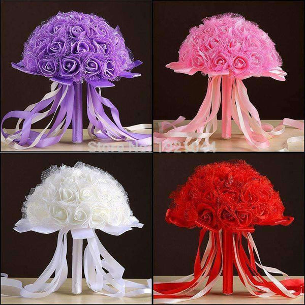 Planet Gates White Artificial Flowers Wedding Bouquets New Fashion Crystal Bridal Bouquets Wedding Accessories Wedding Party Decor