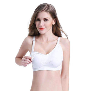 Planet Gates White / B / 34 Nursing Bra Pregnant Women Quick Release Breastfeeding Bra Prevention Sagging Bras Underwear Plus Size