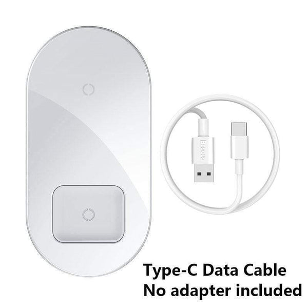 Baseus Qi Wireless Charger For Airpods Pro iPhone 11 Pro X XS XR 15W Dual Wireless Charging Pad For Samsung S10 S9 For Office
