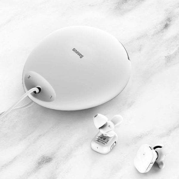 Planet Gates White Baseus TWS Bluetooth Earphone For Phone In-Ear Dual True Wireless Earbuds With Mic Intelligent Touch Handsfree Business Headset