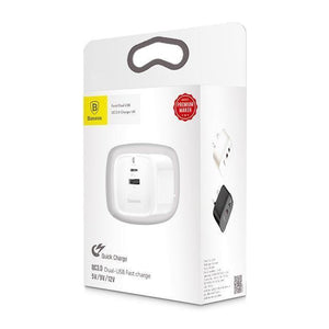 Planet Gates White Baseus USB PD Charger For iPhone 30W Fast Charging UK Plug Type-c Adapter For Mobile Phone Travel Wall 3A Type C PD USB Charger