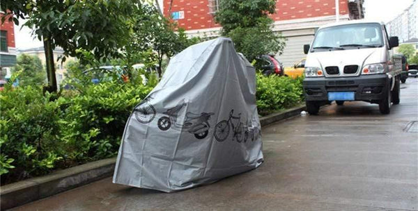 Planet Gates White Bicycle Outdoor Portable Waterproof Scooter Bike Motorcycle Rain Dust Cover Bicycle Protect Gear Cycling Bicycle Accessories