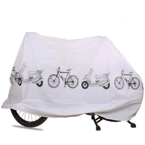 Planet Gates White Bicycle Outdoor Portable Waterproof Scooter Bike Motorcycle Rain Dust Cover Bicycle Protect Gear Cycling Bicycle Accessories
