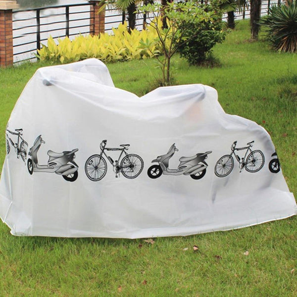 Planet Gates White Bicycle Waterproof Cover Outdoor Portable Scooter Bike Motorcycle Rain Dust Cover Bike Protect Cycling Accessories