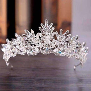 Planet Gates White Black Baroque Crown Tiaras Queen Vintage Crystal Rhinestone Bridal Hair Accessories Bride Headbands Wedding Hair Jewelry