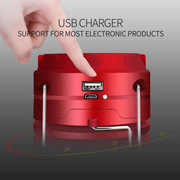 Planet Gates White / Black LED Solar Powered Collapsible Flashlights Portable Lamp LED Rechargeable Hand Lamp Hiking Camping Lantern Light Outdoor Lighting