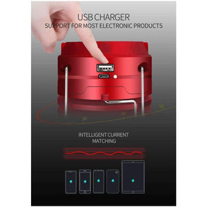 Planet Gates White / Black LED Solar Powered Collapsible Flashlights Portable Lamp LED Rechargeable Hand Lamp Hiking Camping Lantern Light Outdoor Lighting