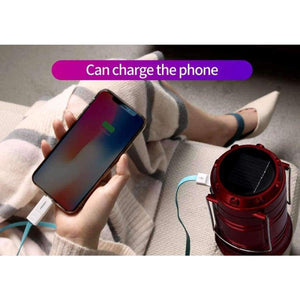 Planet Gates White / Black LED Solar Powered Collapsible Flashlights Portable Lamp LED Rechargeable Hand Lamp Hiking Camping Lantern Light Outdoor Lighting