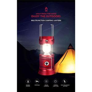 Planet Gates White / Black LED Solar Powered Collapsible Flashlights Portable Lamp LED Rechargeable Hand Lamp Hiking Camping Lantern Light Outdoor Lighting