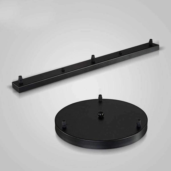 Planet Gates White Black metal lamp Base Round Rectangular 30cm 50cm 3 heads DIY chandelier Ceiling base Plate Lighting Accessories