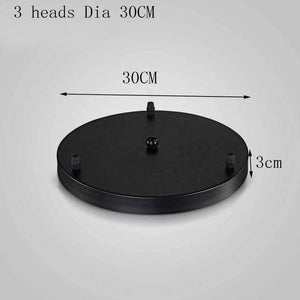 Planet Gates White Black metal lamp Base Round Rectangular 30cm 50cm 3 heads DIY chandelier Ceiling base Plate Lighting Accessories