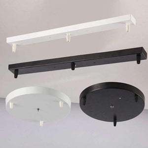 Planet Gates White Black metal lamp Base Round Rectangular 30cm 50cm 3 heads DIY chandelier Ceiling base Plate Lighting Accessories