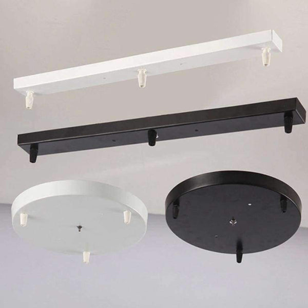 Planet Gates White Black metal lamp Base Round Rectangular 30cm 50cm 3 heads DIY chandelier Ceiling base Plate Lighting Accessories