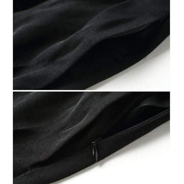 Planet Gates White black suit / S White Black Women Office Business Pants Suit Mandarin Flare Sleeve Lace Crop Top Wide Leg Pants Two Piece Set Suits