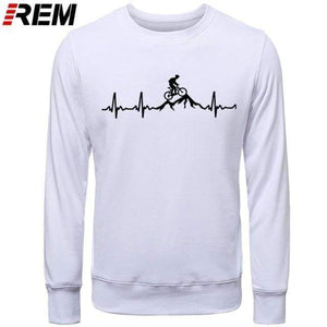 Planet Gates WHITE BLACK / XS Hoodies Mountain Bike Heartbeat Funny MTB Dirt Bike Plus Custom LONG Sleeve Men's Fashion Family Cotton Hoodies, Sweatshirts