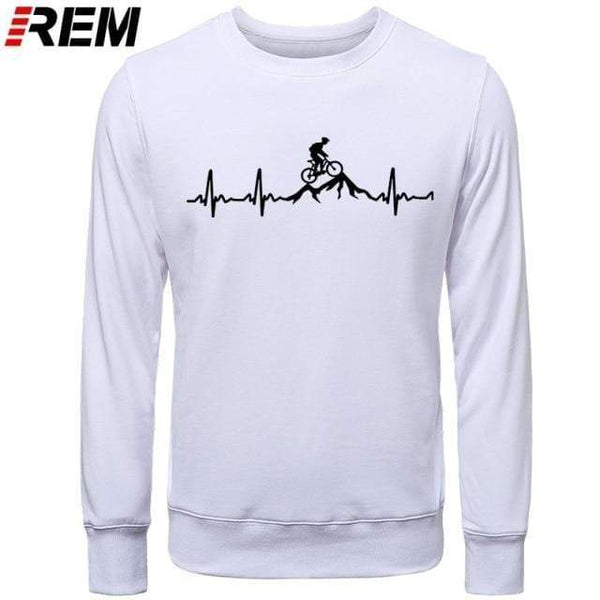 Planet Gates WHITE BLACK / XS Hoodies Mountain Bike Heartbeat Funny MTB Dirt Bike Plus Custom LONG Sleeve Men's Fashion Family Cotton Hoodies, Sweatshirts