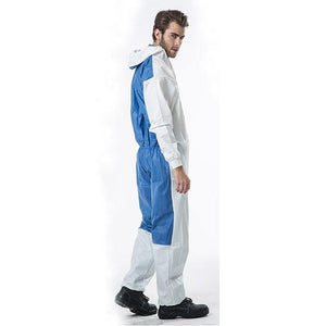 Planet Gates white blue / M 3M Men Women Disposable Anti-static Coverall Hooded Cleanroom Garments Dust-proof  Work clothing Paint Factory uniforms Overalls