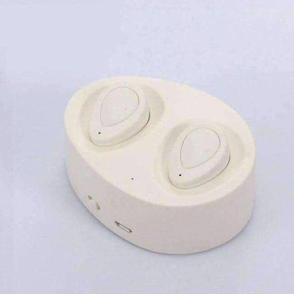 Planet Gates White Bluetooth Earphones True Wireless Earbuds Mini Stereo Music Headsets Hands-free With Mic Charging Box for Phones