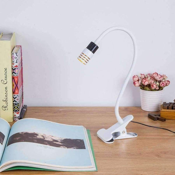Planet Gates White body / 3W White Flexible 360 degree LED Desk Lamp with Clip 3W LED Reading Lamp USB Power Supply LED table light eye protect book Lamp