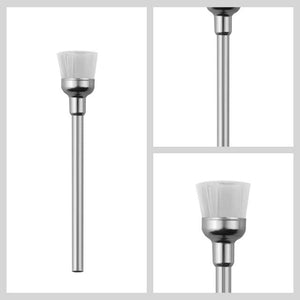 Planet Gates white brush Diamond Nail Drill Milling Cutter Nail Art Drill Bit Cuticle Clean Cutter for Manicure Nail Files Electric Mills Burr Nail Tool