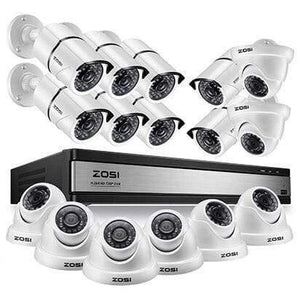 Planet Gates White Camera / None HD 1080P 16 CH CCTV Camera Security System in Outdoor/Indoor with 16 PCS Camera  Video Surveillance DVR Kit
