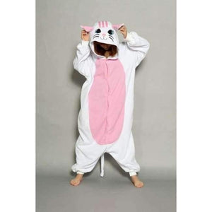Planet Gates white cat / S Halloween Wholesale Animal Stitch Star Unicorn onesie Adult Unisex Cosplay Costume Women Pajamas Sleepwear Adult Winter