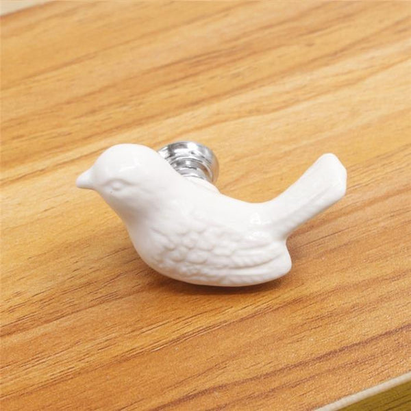 Ceramic Peace Dove Drawer Knobs 3D Cartoon Bird Cabinet Cupboard Handles Novelty Creative Fashion Furniture Handles Hardware