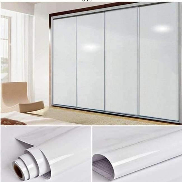 Planet Gates white / China / 60cmX10m Wallpapers  Vinyl Stickers Self Adhesive In Rolls 3M/5M/10M Modern Multi-Color Kitchen Cabinet PVC For Kitchen Renovate