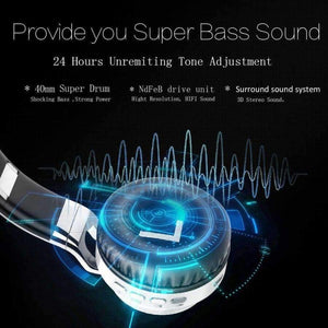 Planet Gates WHITE / China Bluetooth Headphone Bass Wireless Headphones 7 Colors Glow With MIC Support TF Card For Phone Xiaomi iPhone PC