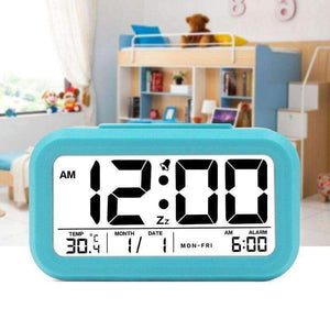 Planet Gates white / China Digital Alarm Clock Student Clock Large LCD Display Snooze Electronic Kids Clock Light Sensor Nightlight Office Table Clock