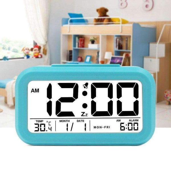 Planet Gates white / China Digital Alarm Clock Student Clock Large LCD Display Snooze Electronic Kids Clock Light Sensor Nightlight Office Table Clock