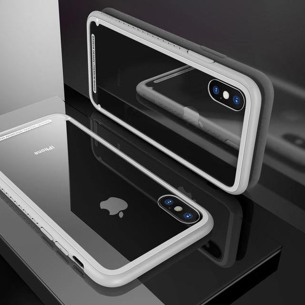 Planet Gates White / China / For iPhone X Baseus Luxury Glass Case For iPhone X 10 Coque Soft TPU Transparent Glass Back Protective Cover For iPhonex i Phone X Capinhas