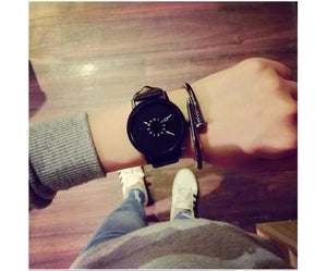 Planet Gates White / China Watches Men Women Quartz Clock New Design Unique Lovers' Wrist Watch Casual Black White Watch Leather Band
