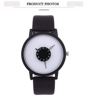 Planet Gates White / China Watches Men Women Quartz Clock New Design Unique Lovers' Wrist Watch Casual Black White Watch Leather Band