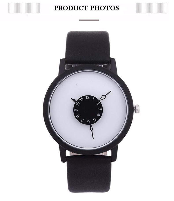 Planet Gates White / China Watches Men Women Quartz Clock New Design Unique Lovers' Wrist Watch Casual Black White Watch Leather Band