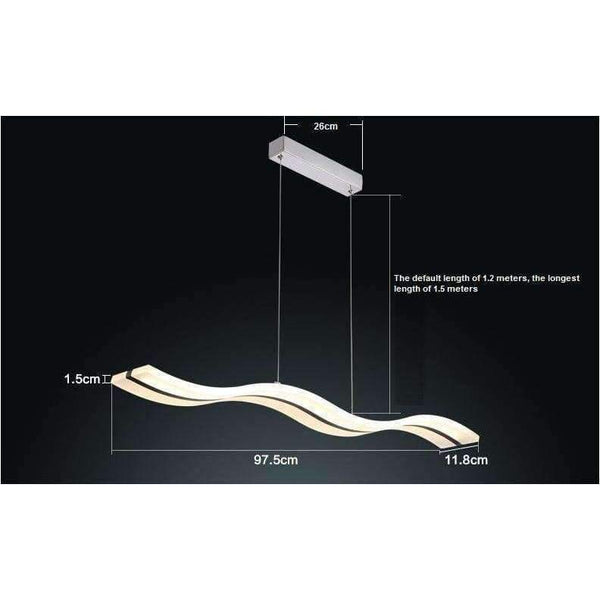 Planet Gates White / Cool white free shipping Simple LED wave character line Home Furnishing acrylic chandelier,AC90-260V Home Furnishing commercial lighting